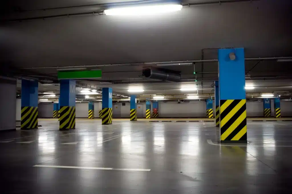 Parking Garage of Shopping Center Underground