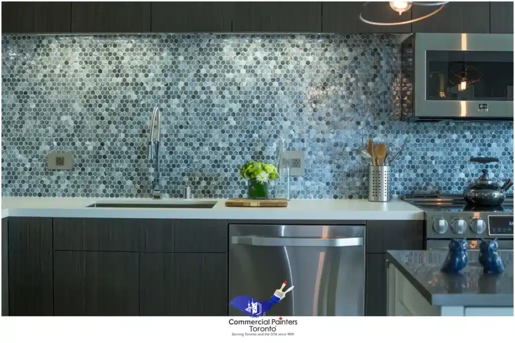 Backsplash Tile Painting Installation