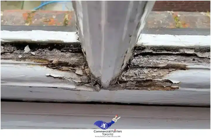 Crack rotted window